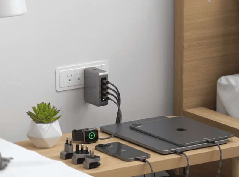 Satechi 145W Travel GaN Charger boasts 4 USB-C PD ports and 4 international plug adapters
