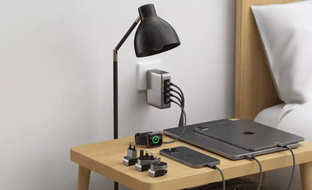 Satechi 145W Travel GaN Charger boasts 4 USB-C PD ports and 4 international plug adapters