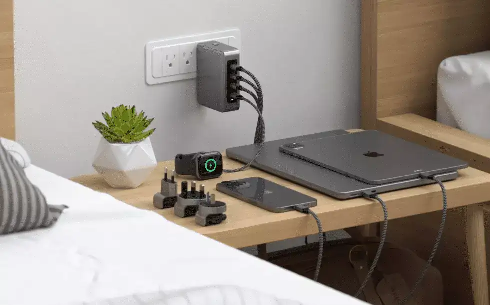 Satechi 145W Travel GaN Charger boasts 4 USB-C PD ports and 4 international plug adapters